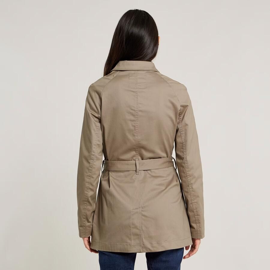 G-Star RAW Short Trenchcoat Beige Dames