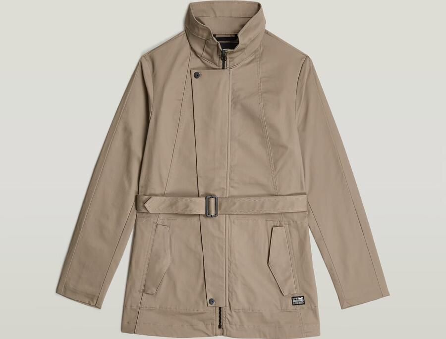 G-Star RAW Short Trenchcoat Beige Dames - Foto 6