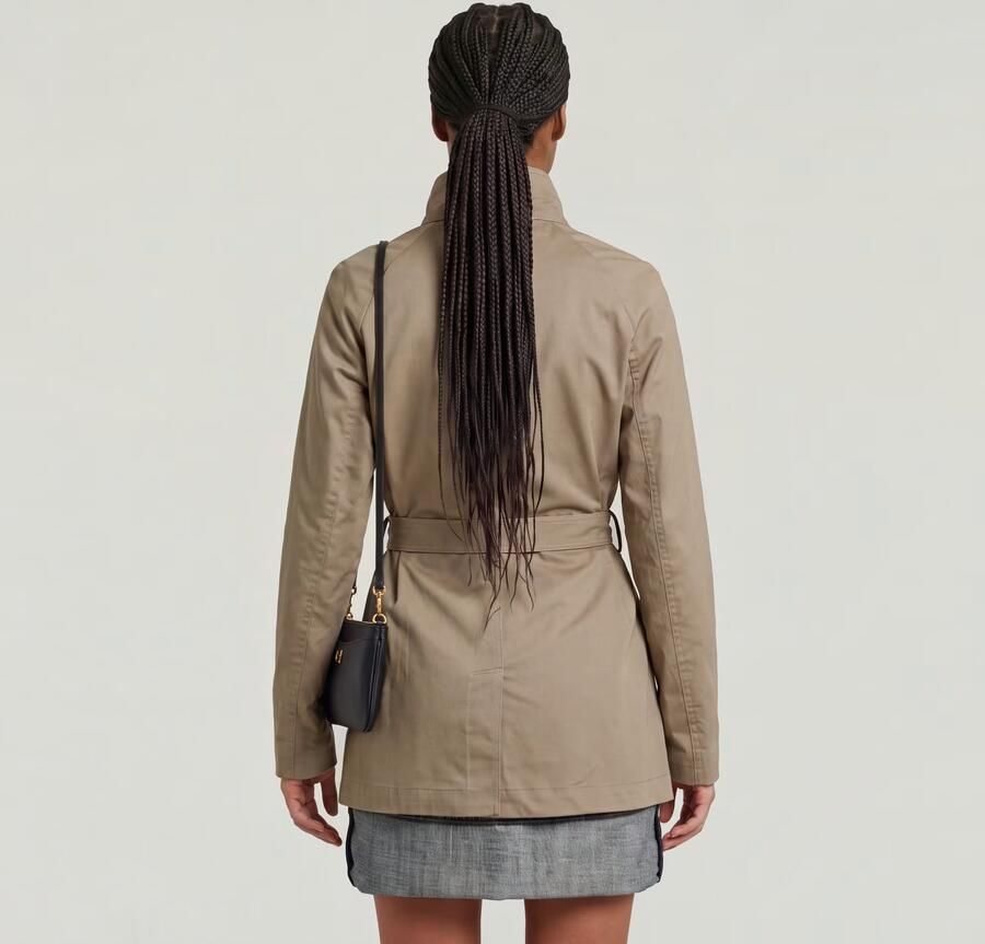 G-Star RAW Short Trenchcoat Beige Dames - Foto 5