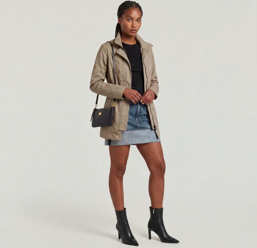 G-Star RAW Short Trenchcoat Beige Dames - Foto 4