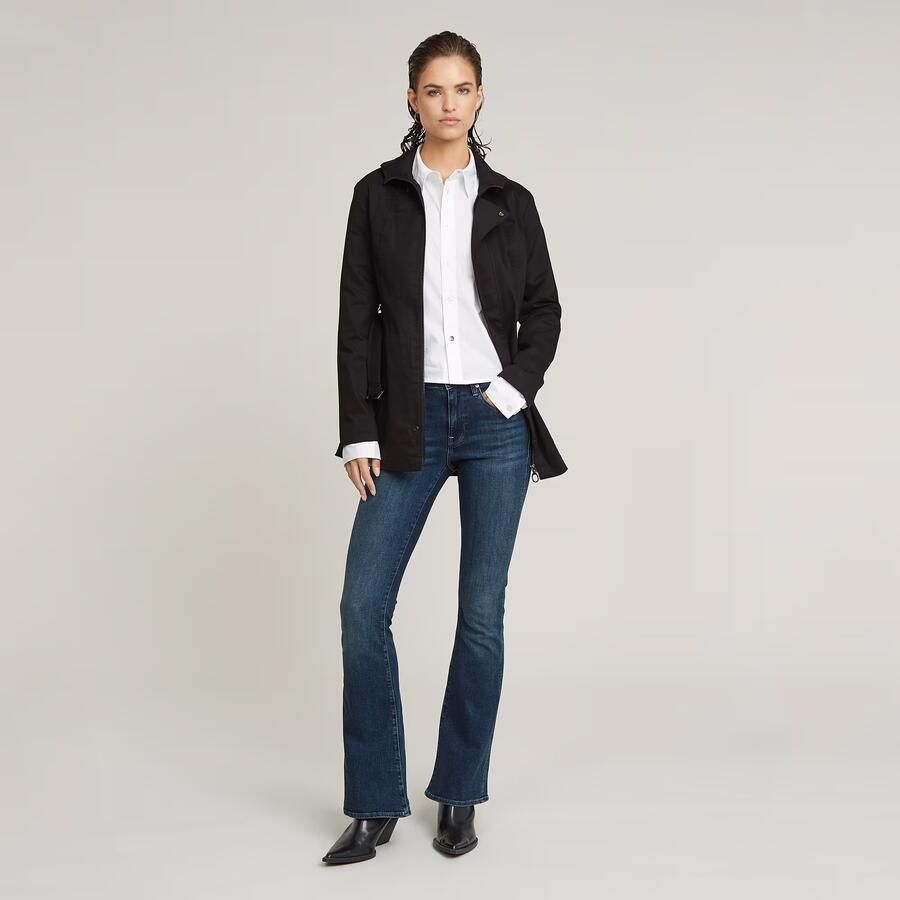 G-Star RAW Short Trenchcoat Zwart Dames - Foto 2