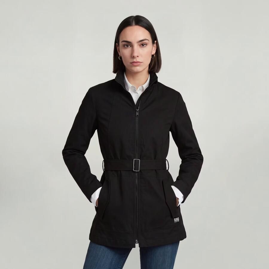 G-Star RAW Short Trenchcoat Zwart Dames - Foto 3