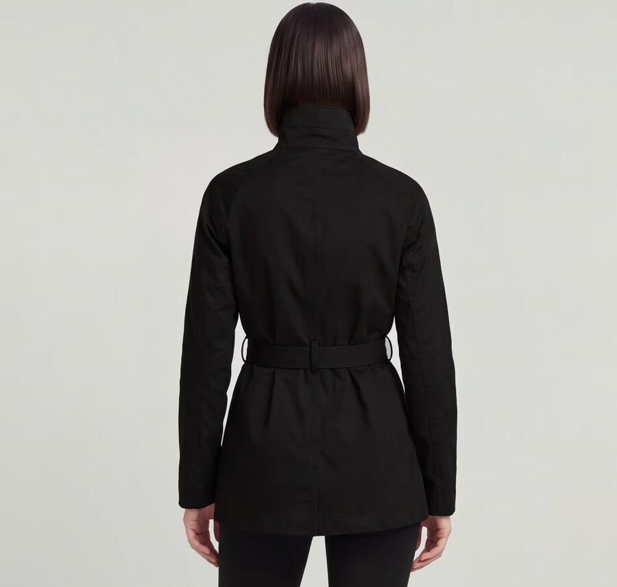G-Star RAW Short Trenchcoat Zwart Dames - Foto 5