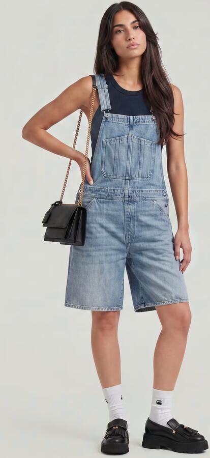 G-Star RAW Short Tuinbroek Lichtblauw Dames - Foto 6