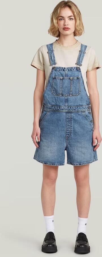 G-Star RAW Short Tuinbroek Midden blauw Dames - Foto 4