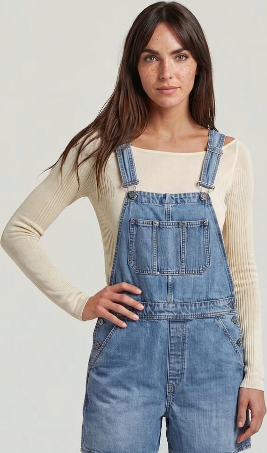 G-Star RAW Short Tuinbroek Midden blauw Dames - Foto 4