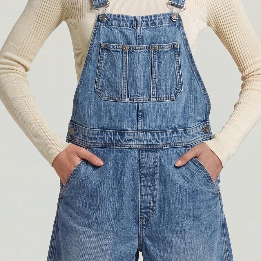 G-Star RAW Short Tuinbroek Midden blauw Dames - Foto 3