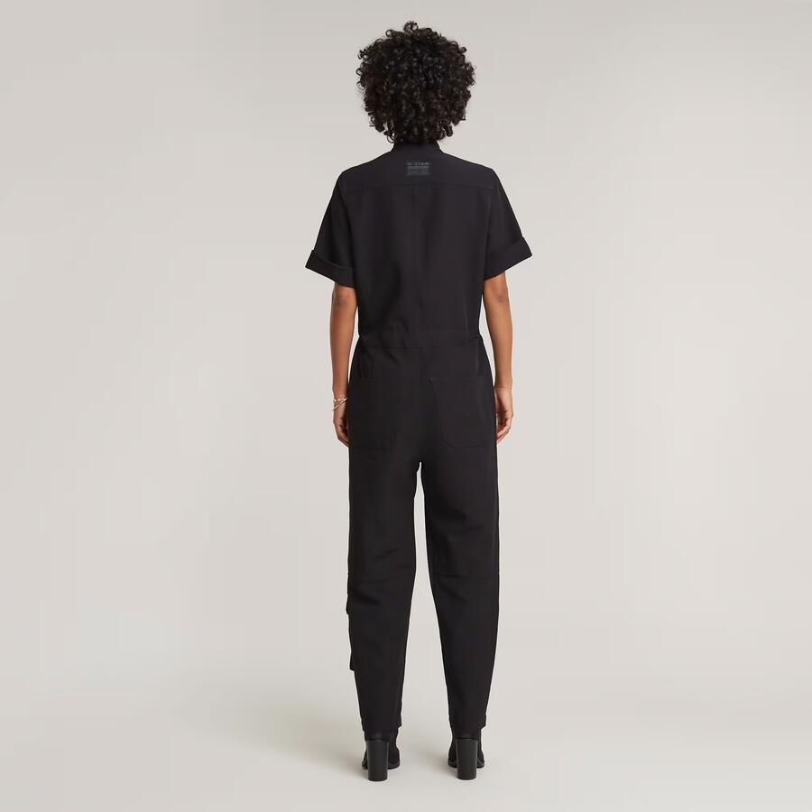 G-Star RAW Shortsleeve Workwear Jumpsuit Zwart Dames - Foto 2