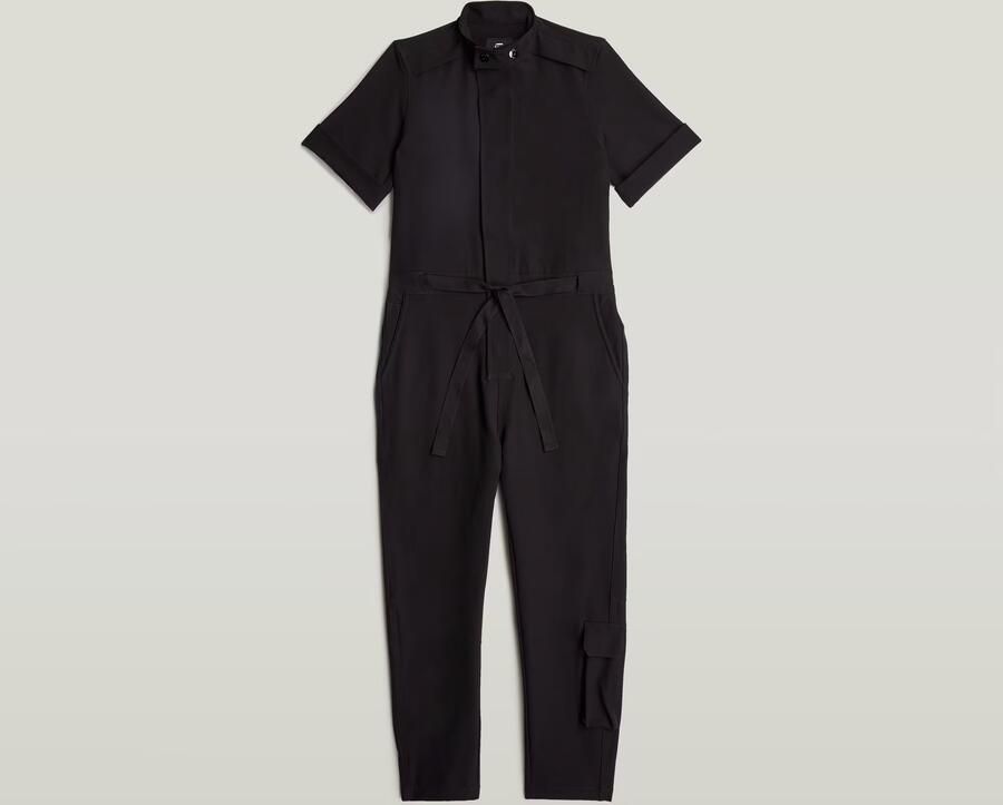 G-Star RAW Shortsleeve Workwear Jumpsuit Zwart Dames - Foto 6