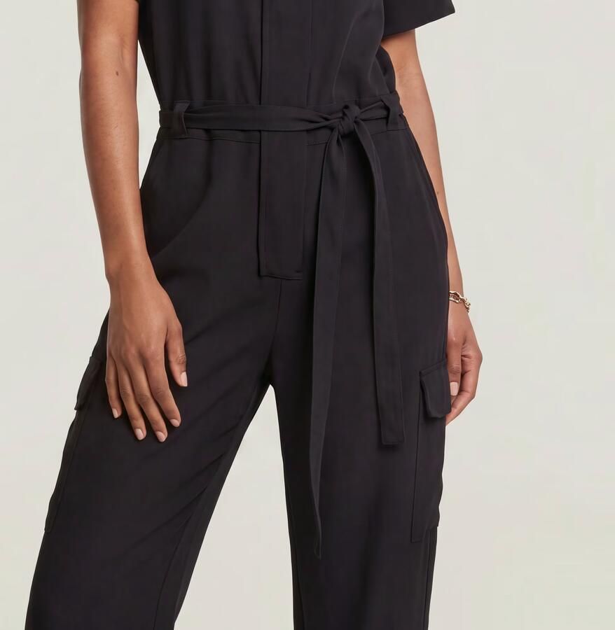 G-Star RAW Shortsleeve Workwear Jumpsuit Zwart Dames - Foto 4