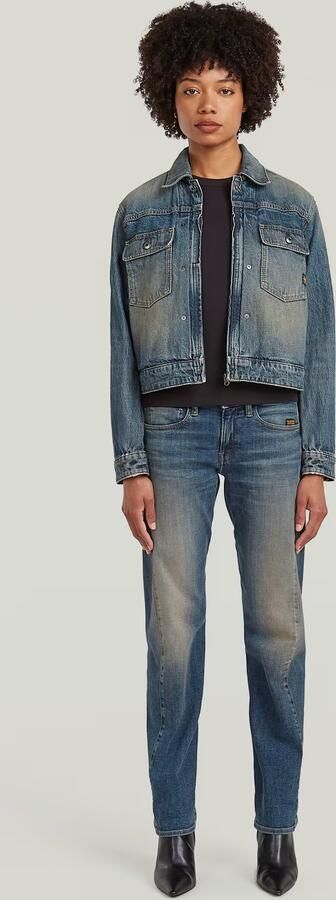 G-Star RAW Shrunken Boxy Jack Donkerblauw Dames - Foto 7