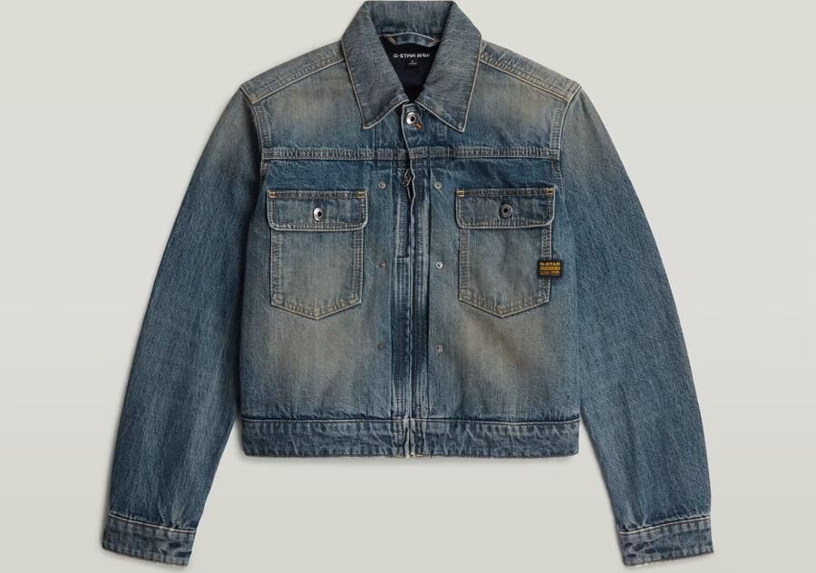 G-Star RAW Shrunken Boxy Jack Donkerblauw Dames - Foto 6