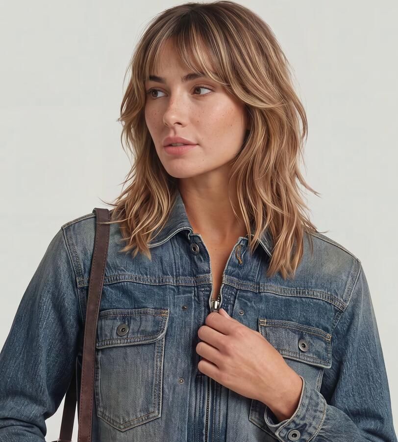 G-Star RAW Shrunken Boxy Jack Donkerblauw Dames - Foto 3