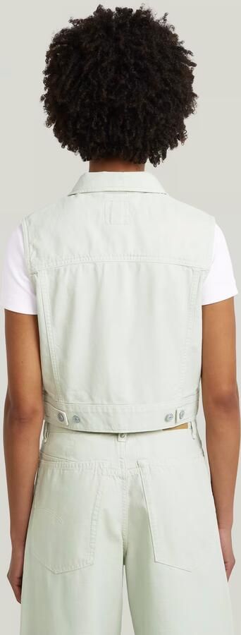 G-Star RAW Shrunken Vest Groen Dames - Foto 6