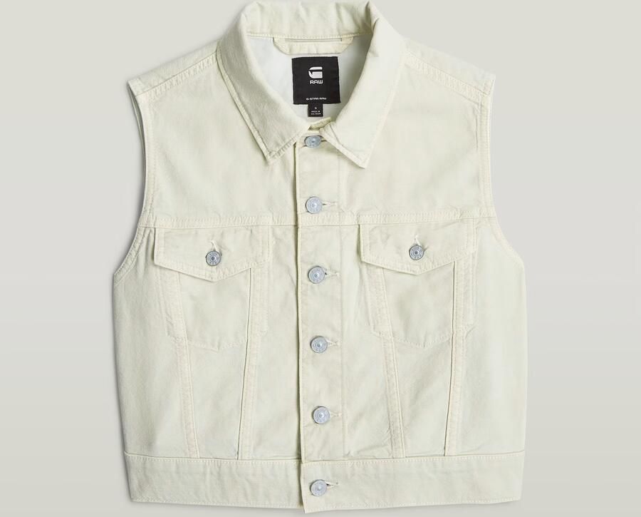 G-Star RAW Shrunken Vest Groen Dames - Foto 3