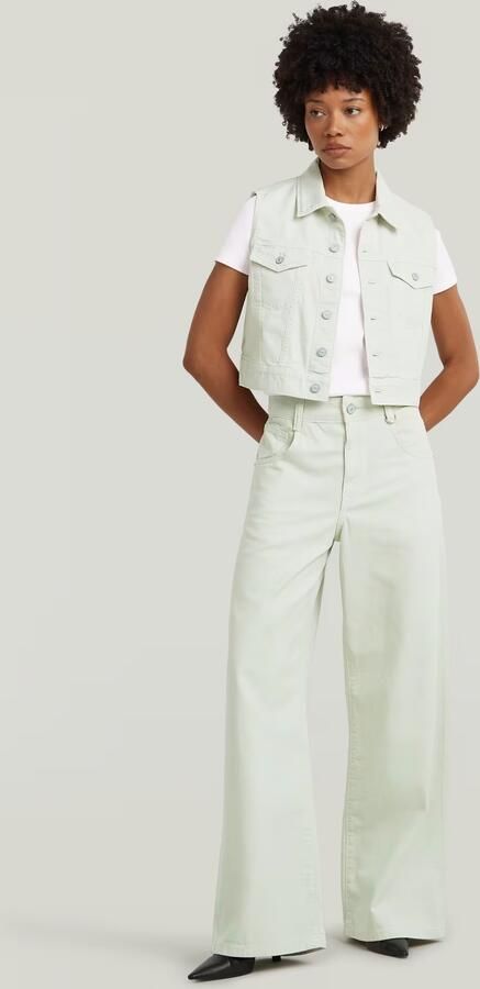 G-Star RAW Shrunken Vest Groen Dames - Foto 5