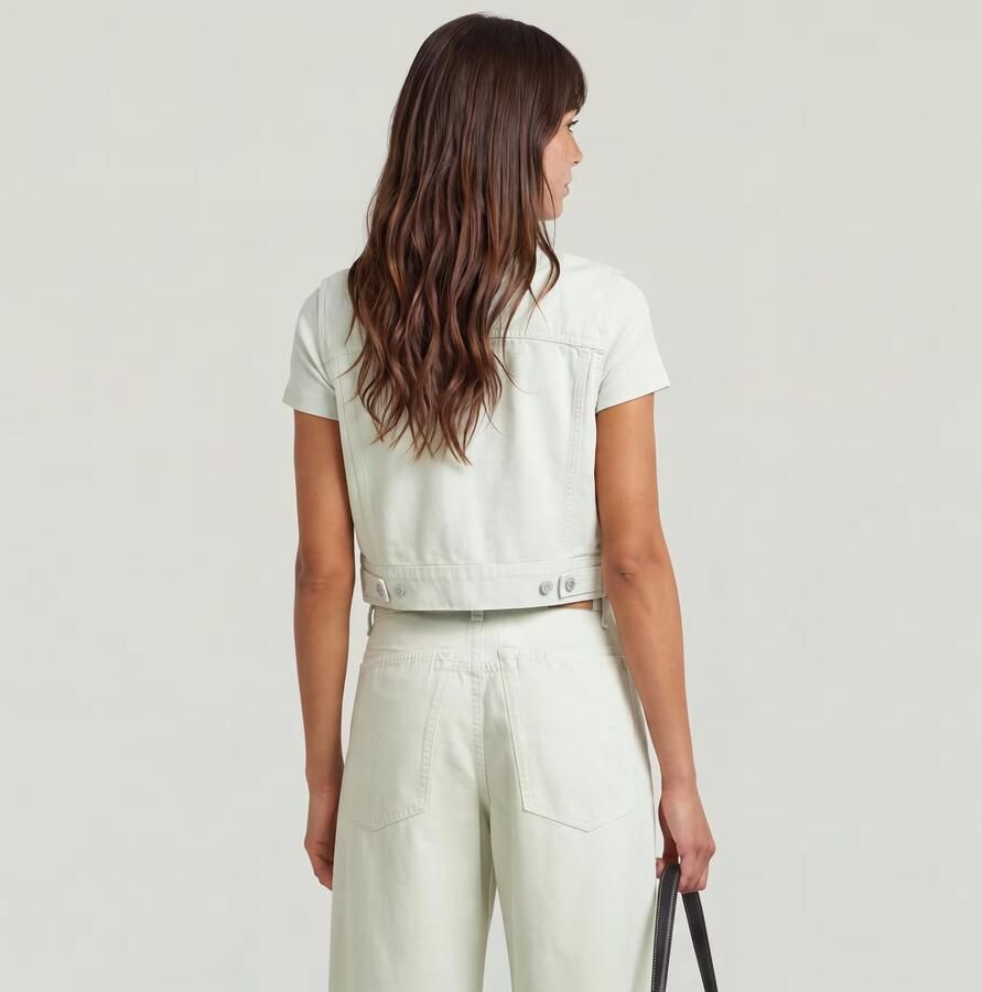 G-Star RAW Shrunken Vest Groen Dames - Foto 3