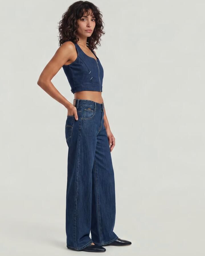 G-Star RAW Skater High Loose Jeans Donkerblauw Dames - Foto 12