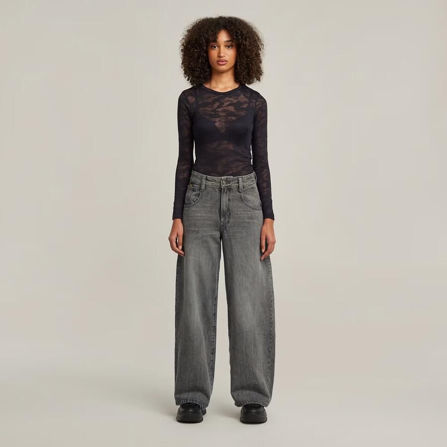 G-Star RAW Skater High Loose Jeans Grijs Dames - Foto 4