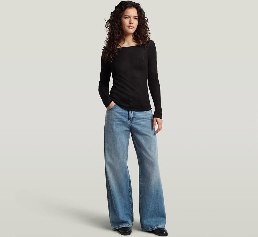 G-Star RAW Skater High Loose Jeans Midden blauw Dames - Foto 4