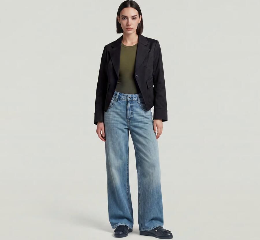 G-Star RAW Skater High Loose Jeans Midden blauw Dames - Foto 6