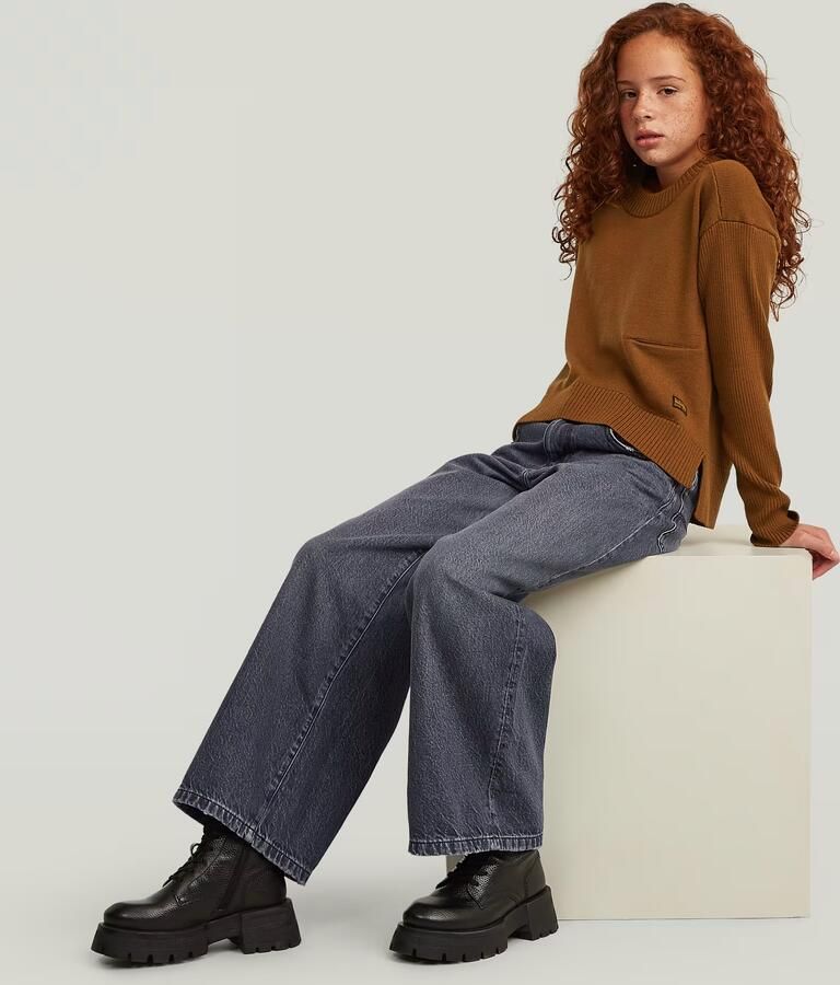 G-Star RAW Skater High Loose Jeans voor meisjes Donkerblauw meisjes - Foto 6