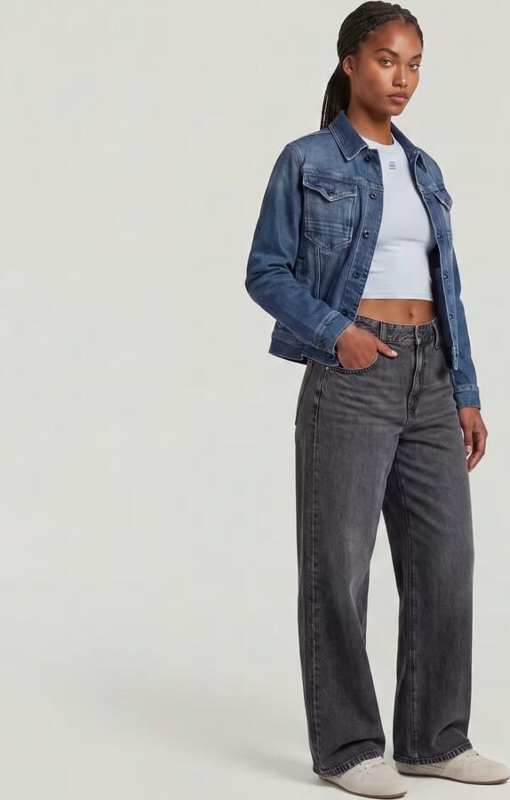 G-Star RAW Skater Long Pocket High Loose Jeans Grijs Dames - Foto 5