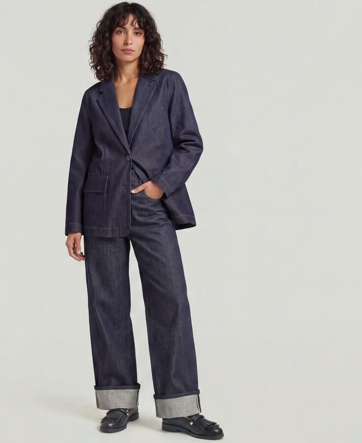 G-Star RAW Skater Selvedge Jeans Donkerblauw Dames - Foto 6