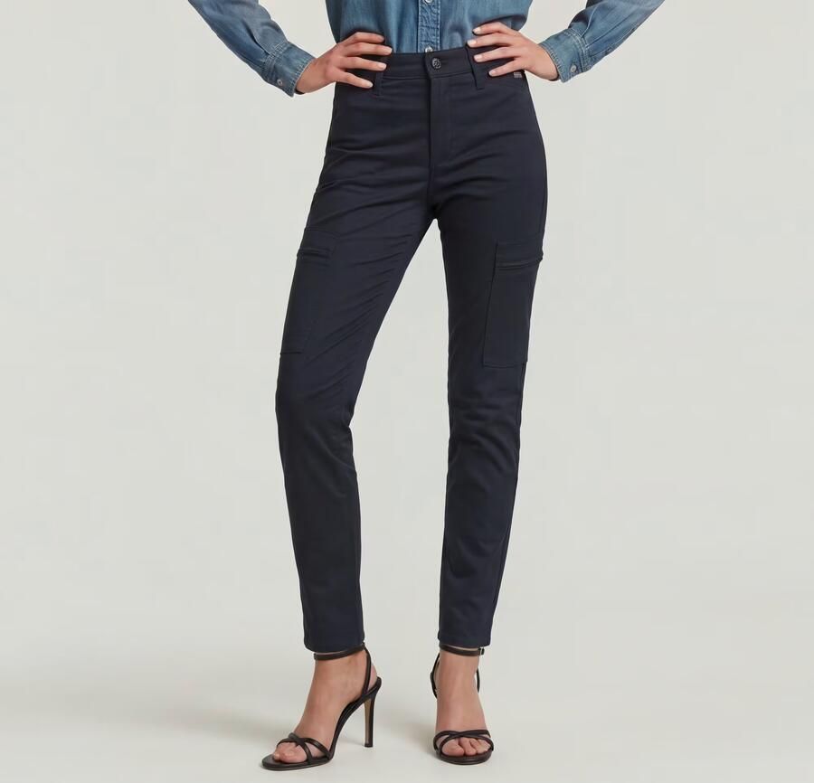 G-Star RAW Skinny Cargo Broek 2.0 Donkerblauw Dames - Foto 4