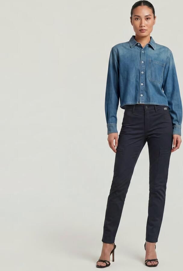 G-Star RAW Skinny Cargo Broek 2.0 Donkerblauw Dames - Foto 6