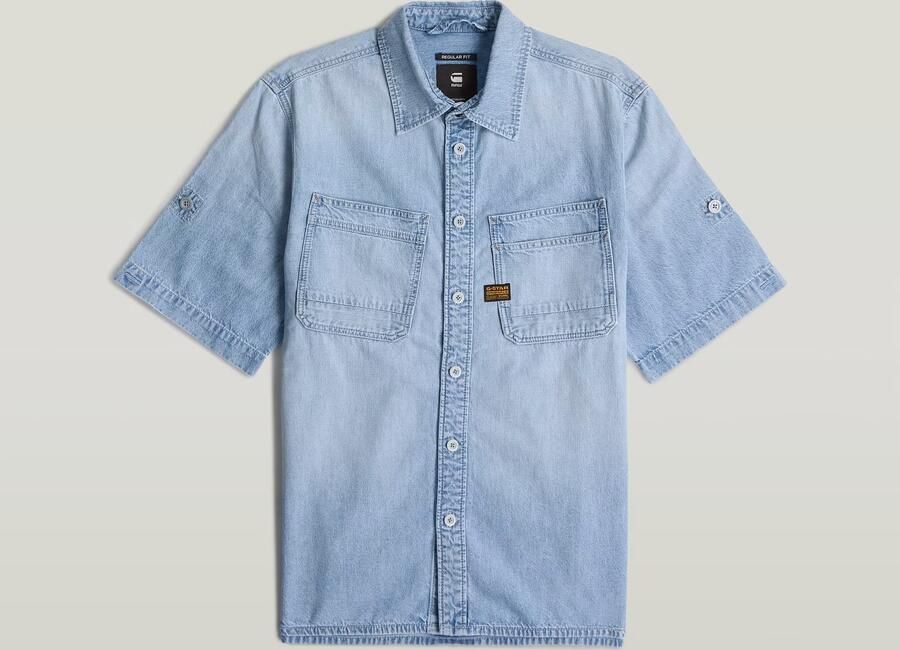 G-Star Raw Overhemd Lange Mouw Chemise en jean à double poche oblique - Foto 6