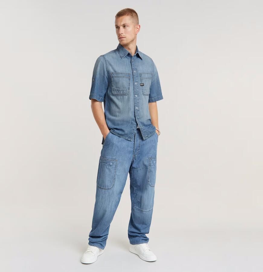 G-Star Raw Regular fit jeansoverhemd met borstzakken model 'Slanted' - Foto 6