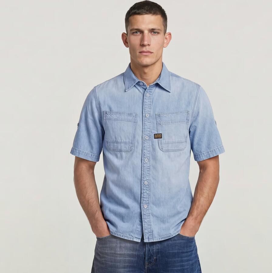 G-Star Raw Overhemd Lange Mouw Chemise en jean à double poche oblique - Foto 7