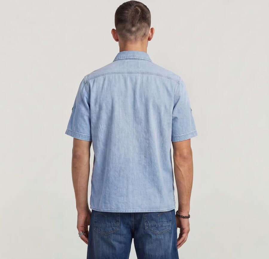 G-Star Raw Overhemd Lange Mouw Chemise en jean à double poche oblique - Foto 8