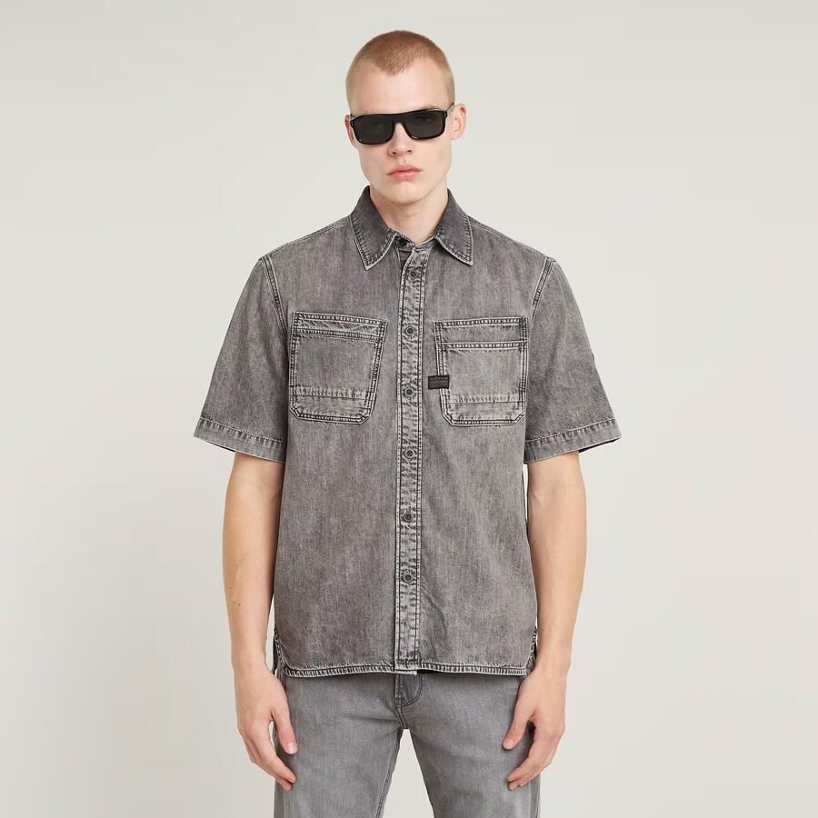 G-Star RAW Slanted Double Pocket Regular Shirt Grijs Heren - Foto 7