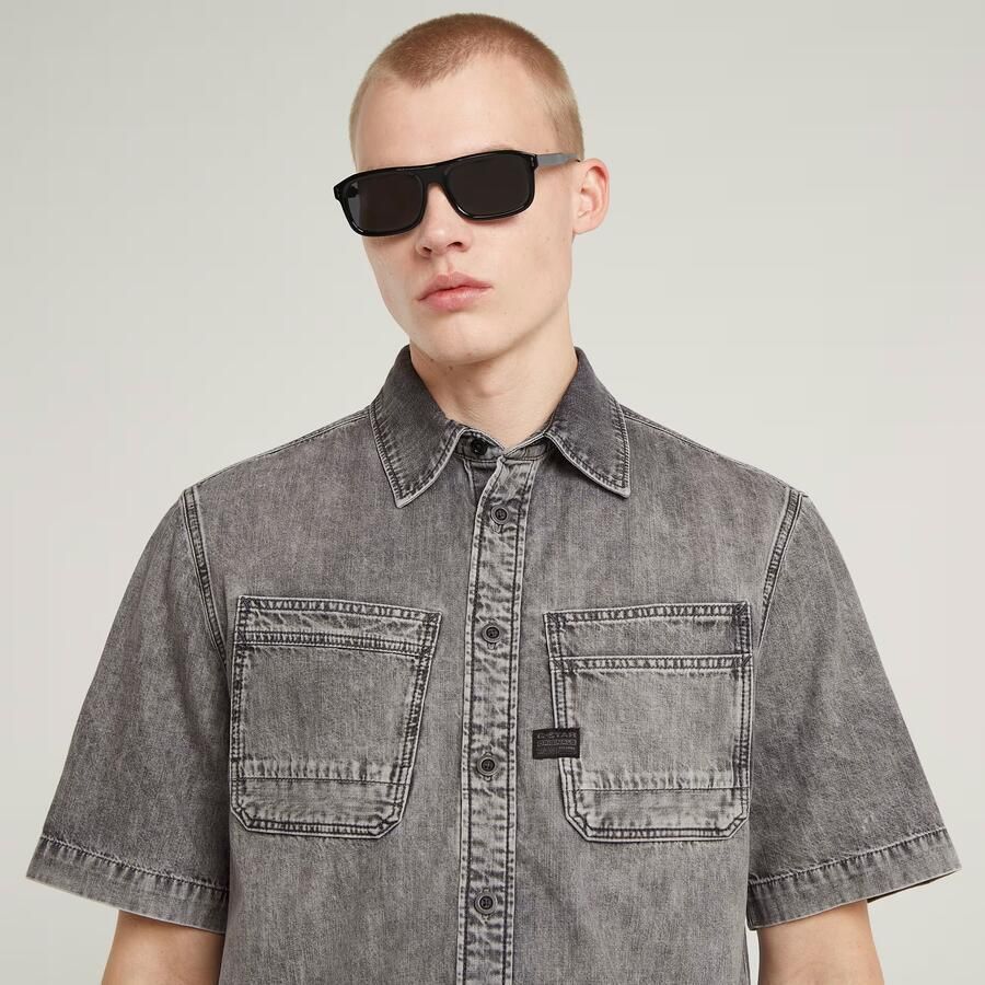 G-Star RAW Slanted Double Pocket Regular Shirt Grijs Heren - Foto 2