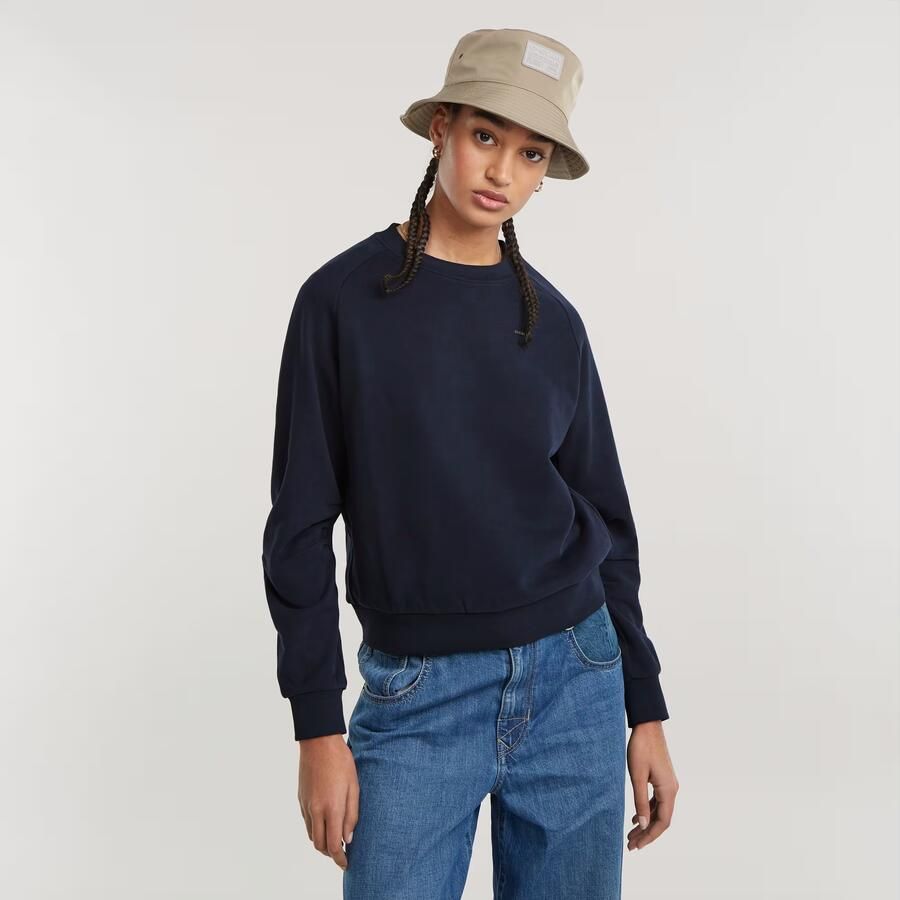 G-Star RAW Sleeve Construction Sweater Donkerblauw Dames
