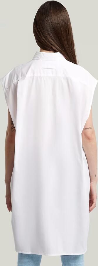 G-Star RAW Sleeveless Oversized Overhemd Wit Dames - Foto 6
