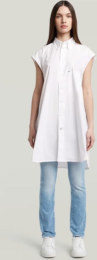 G-Star RAW Sleeveless Oversized Overhemd Wit Dames - Foto 5