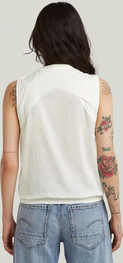 G-Star RAW Sleeveless Top Wit Dames - Foto 6