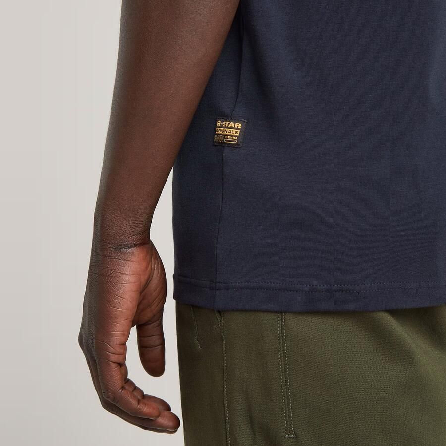 G-STAR RAW Heren Polo's & T-shirts Slim Base R T S s Donkerblauw