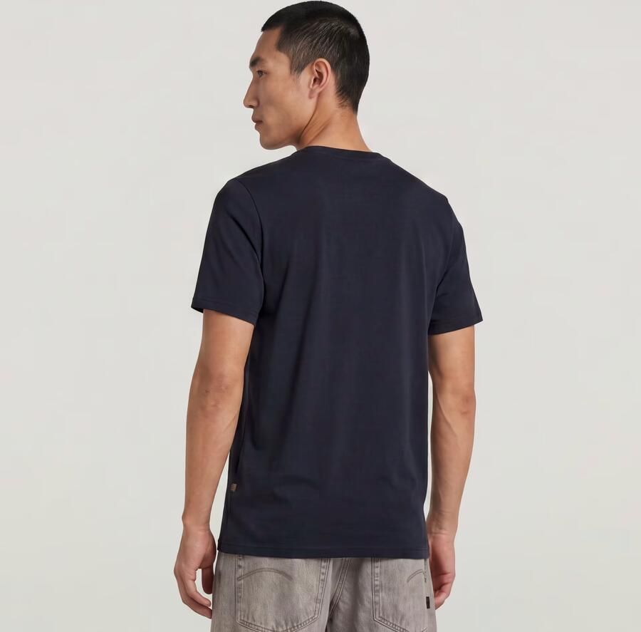 G-STAR RAW Heren Polo's & T-shirts Slim Base R T S s Donkerblauw - Foto 9