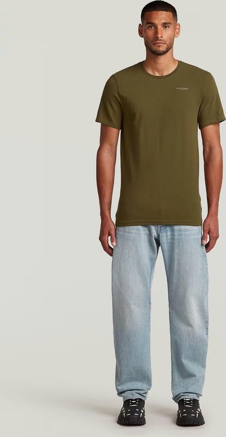 G-Star RAW slim fit T-shirt Slim base met logo dark olive - Foto 10