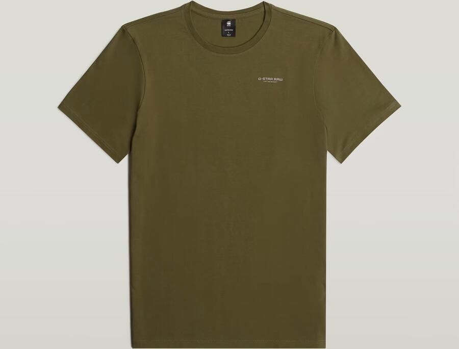 G-Star RAW slim fit T-shirt Slim base met logo dark olive - Foto 8