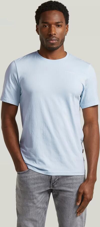 G-Star RAW Slim Base T-Shirt Lichtblauw Heren