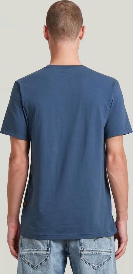 G-Star RAW Slim Base T-Shirt Midden blauw Heren