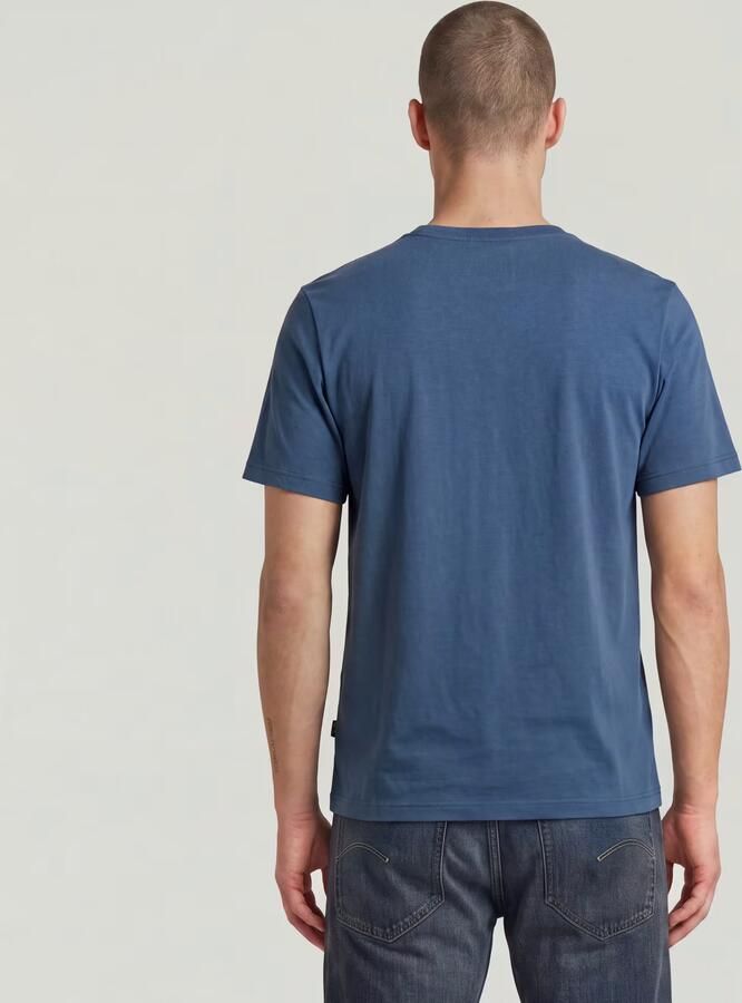 G-Star RAW Slim Base T-Shirt Midden blauw Heren - Foto 6