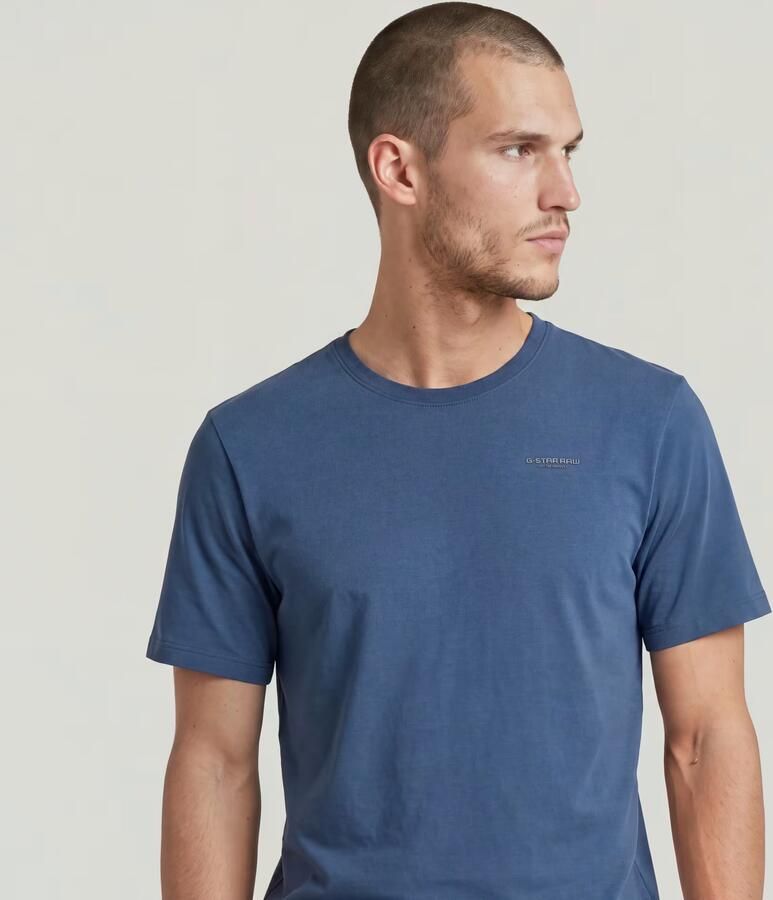 G-Star RAW Slim Base T-Shirt Midden blauw Heren - Foto 4