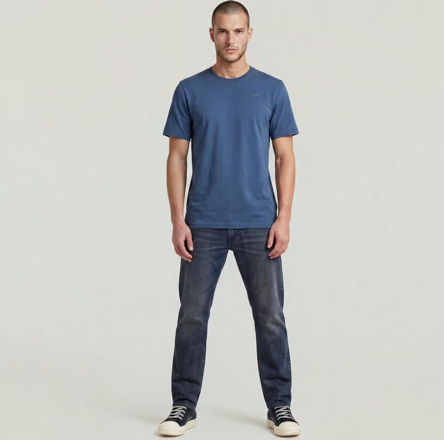 G-Star RAW Slim Base T-Shirt Midden blauw Heren - Foto 3