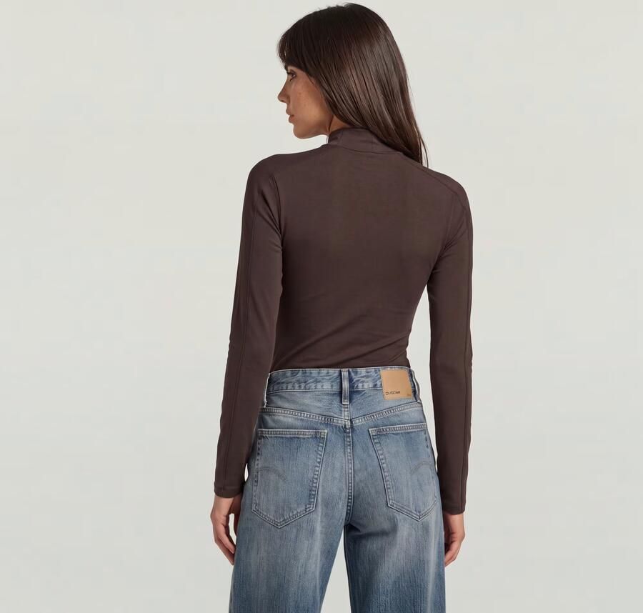 G-Star RAW Slim Body T-Shirt Bruin Dames - Foto 2